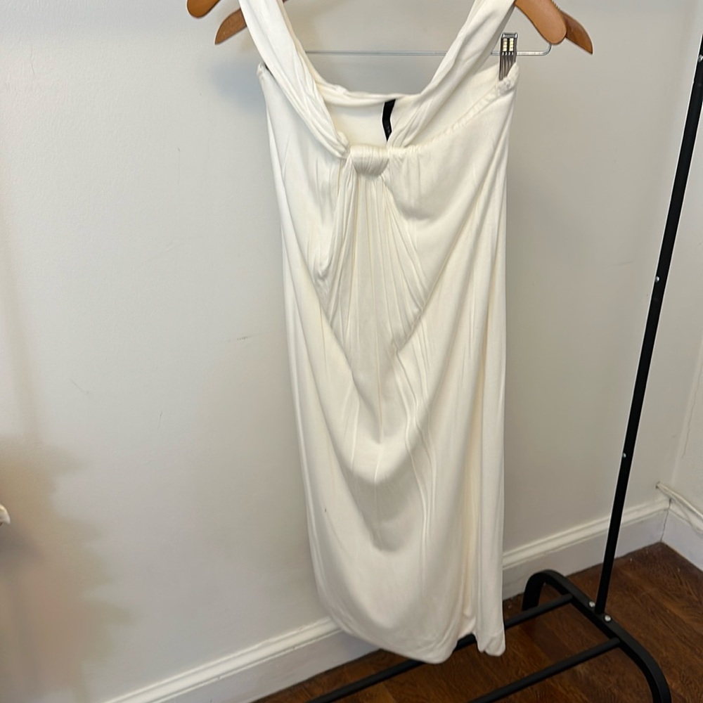 White halter beach dress